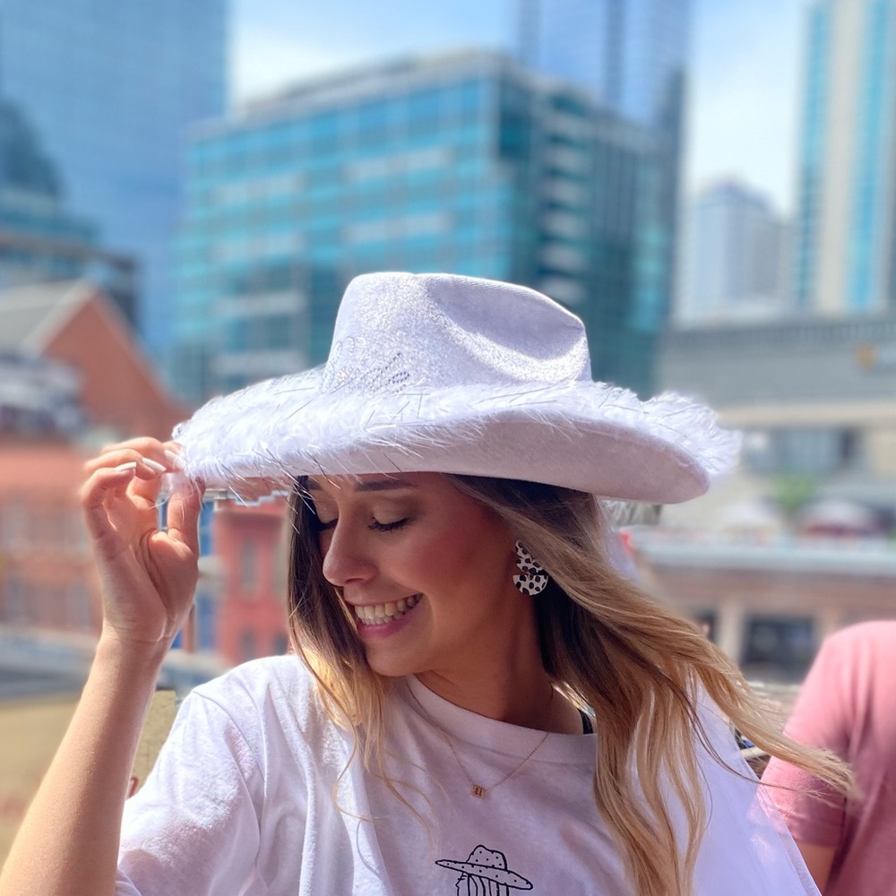 Bride cowgirl hat